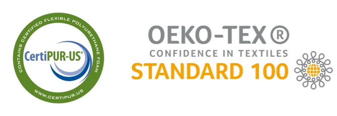 CertiPUR-US + OEKO-TEX CertiPUR-US + OEKO-TEX