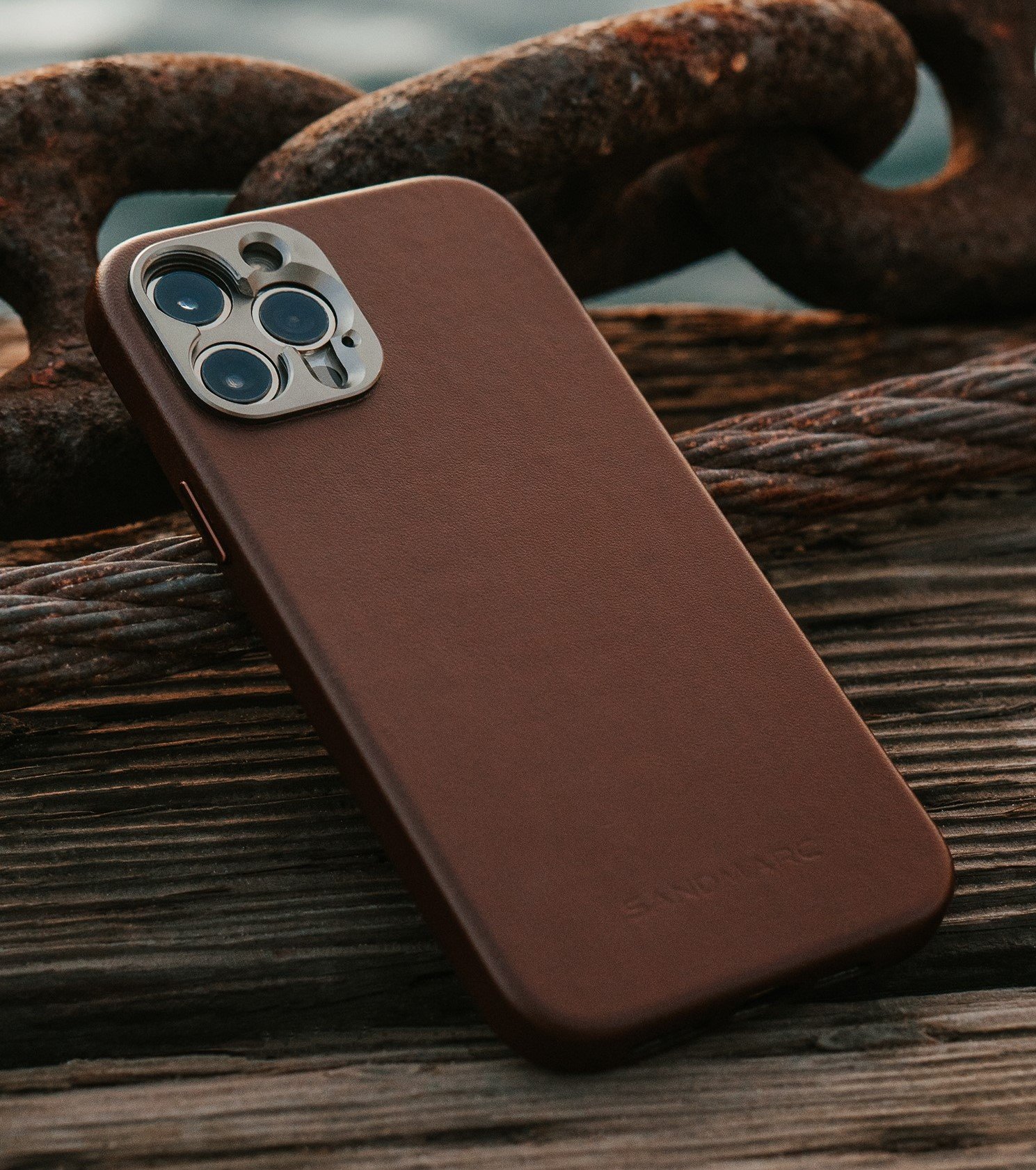Iphone 12 Pro Max Leather Case Magnet Enabled Brown Sandmarc