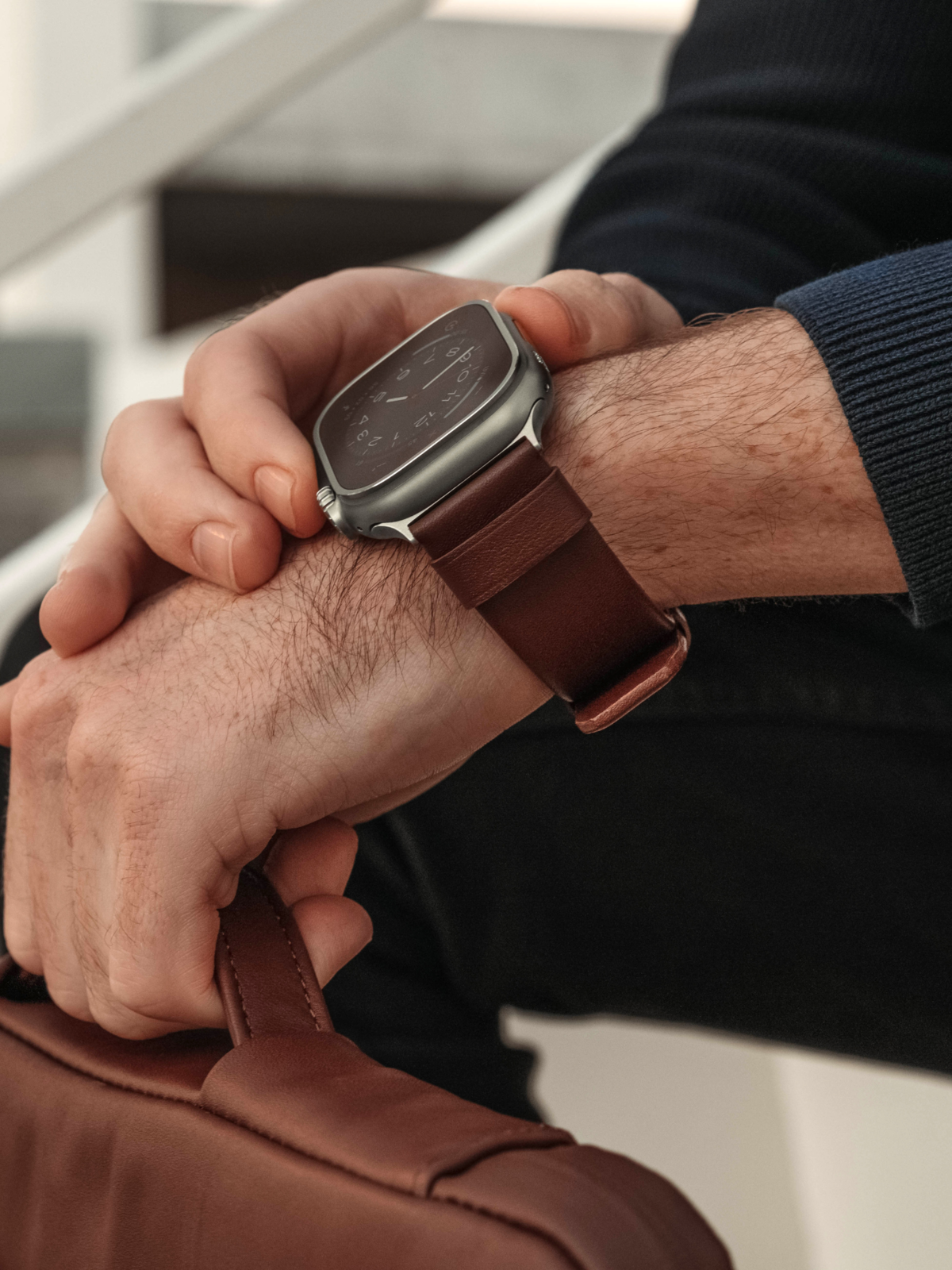 leather band for apple watch ultra