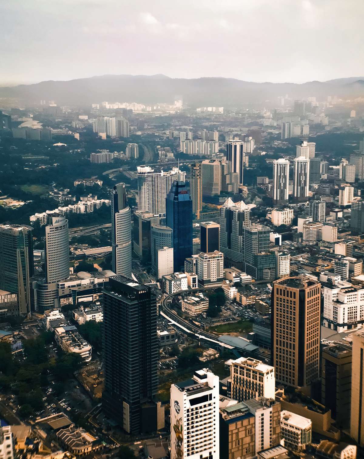 city landscape shot on telephoto