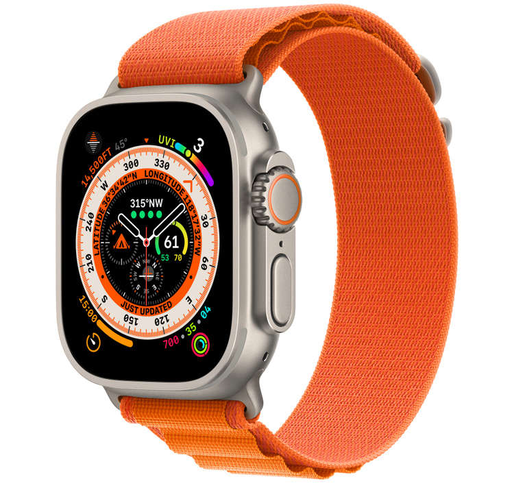 Apple watch ultra alpine loop in orange