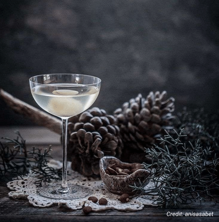 Lychee Martini, Food photography shot of