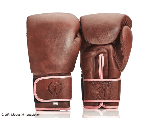 Vintage leather boxing gloves