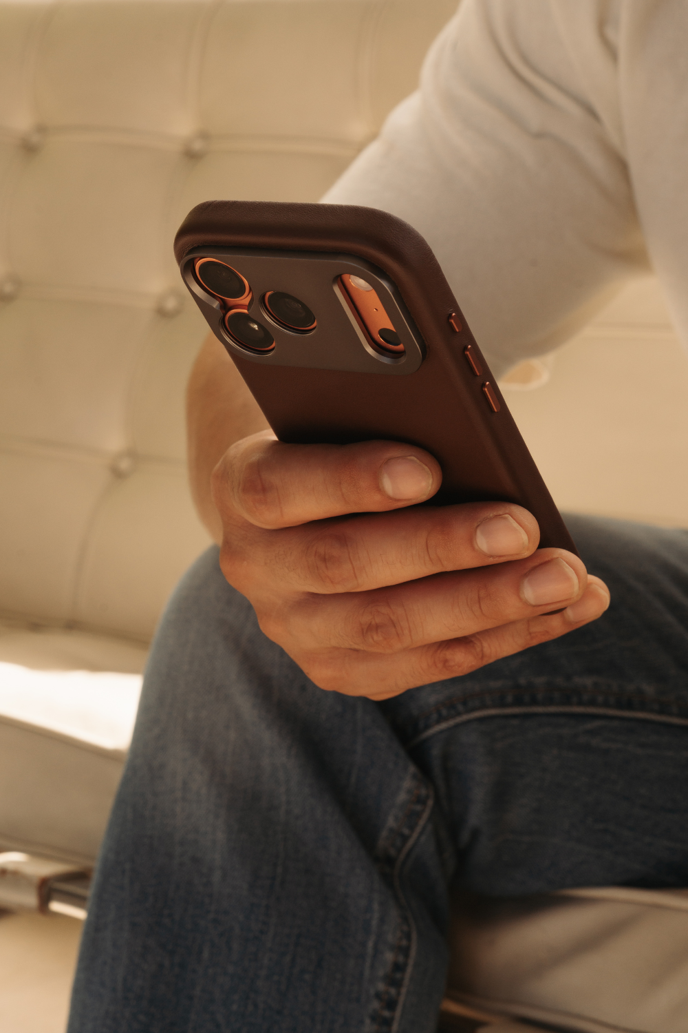 iphone 17 pro max case brown leather case