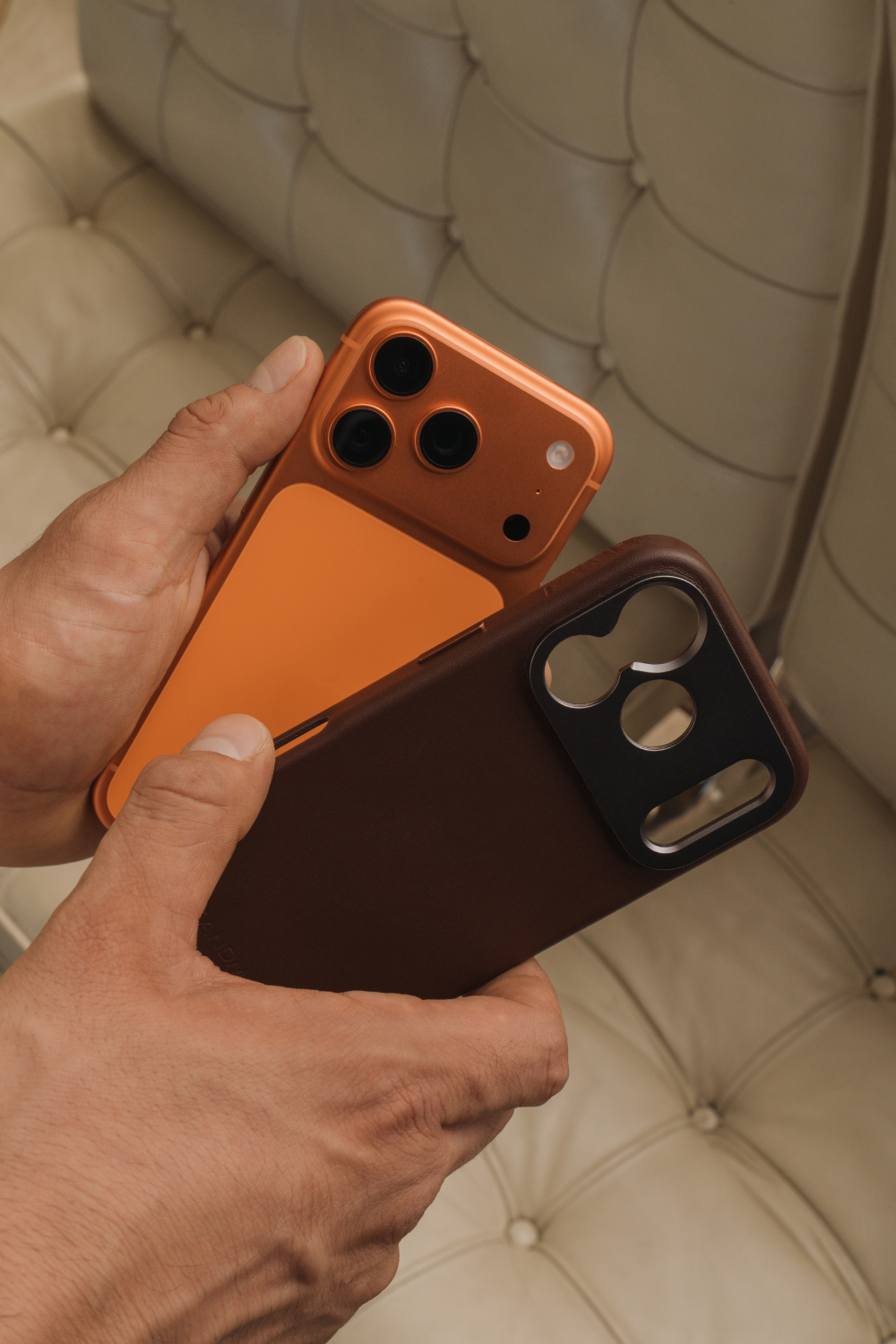 iphone 17 pro max case brown leather case