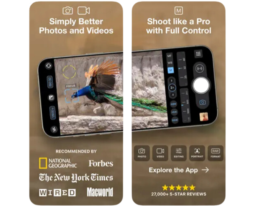 ProCamera app for IOS