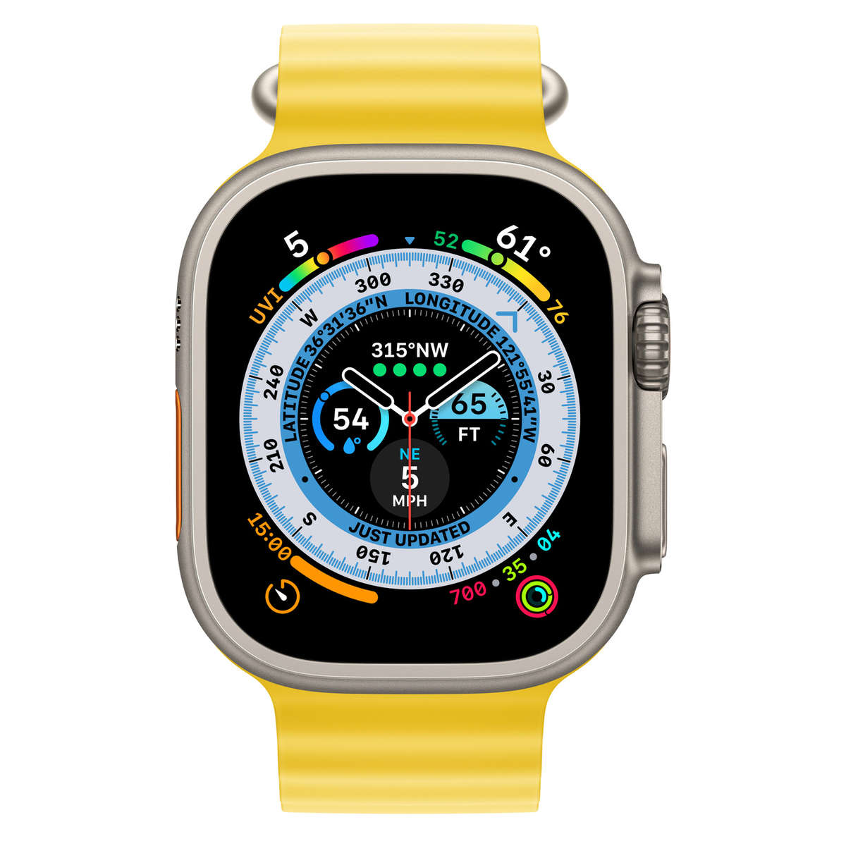 Apple watch ultra The ocean band in Yellow