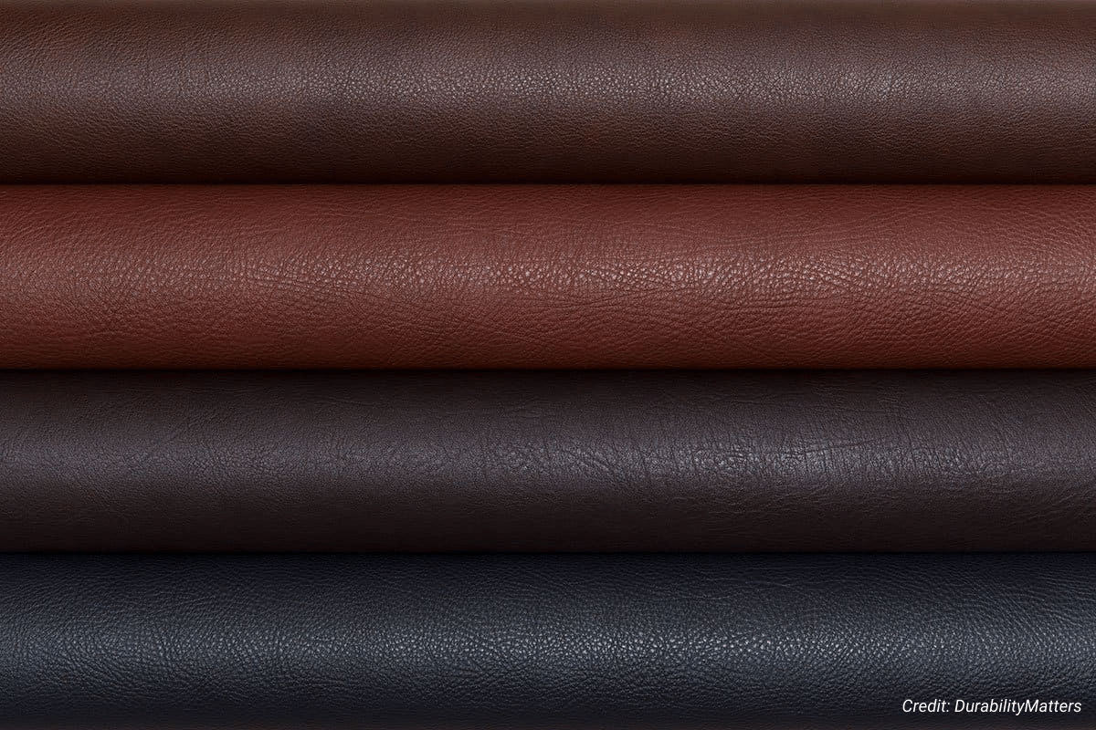 Rolls of Leather swatches