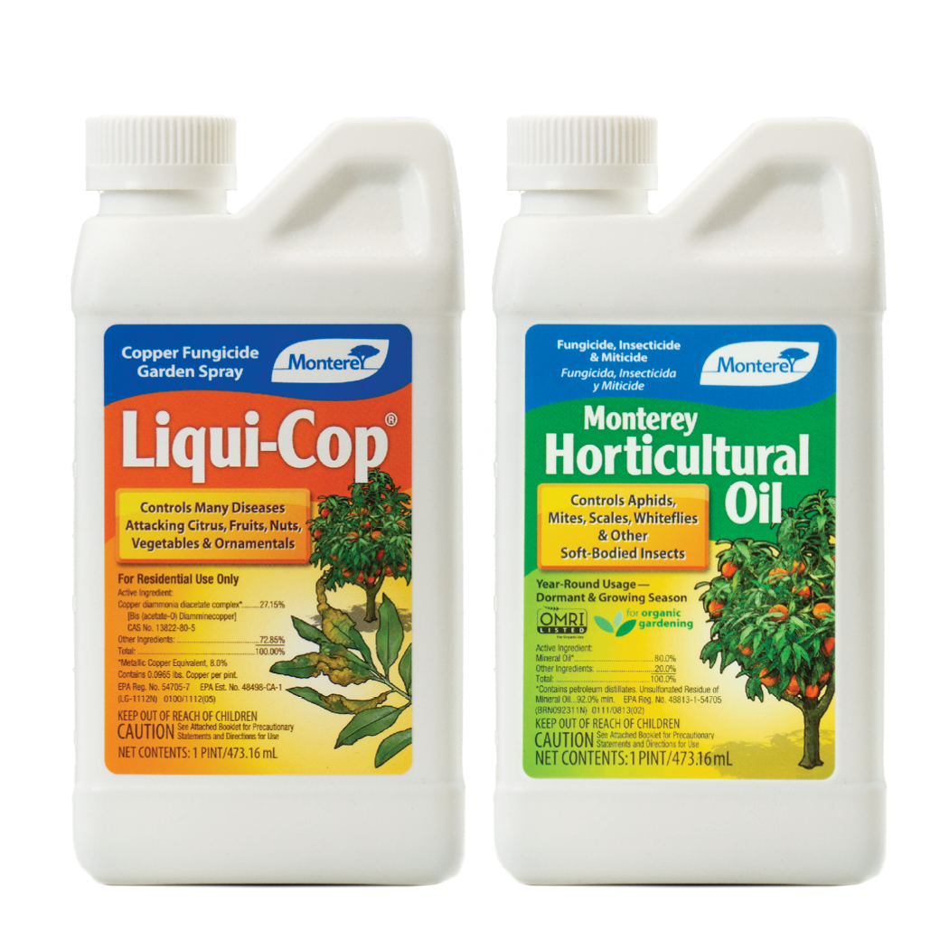 Monterey Liqui-Cop fungicide and Horticultural oil