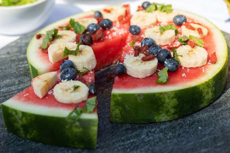 Watermelon Pizza with Fresh Fruit