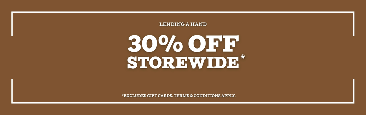Lend a Hand Sale – shop 30% off country workwear and western clothing at Just Country Australia
