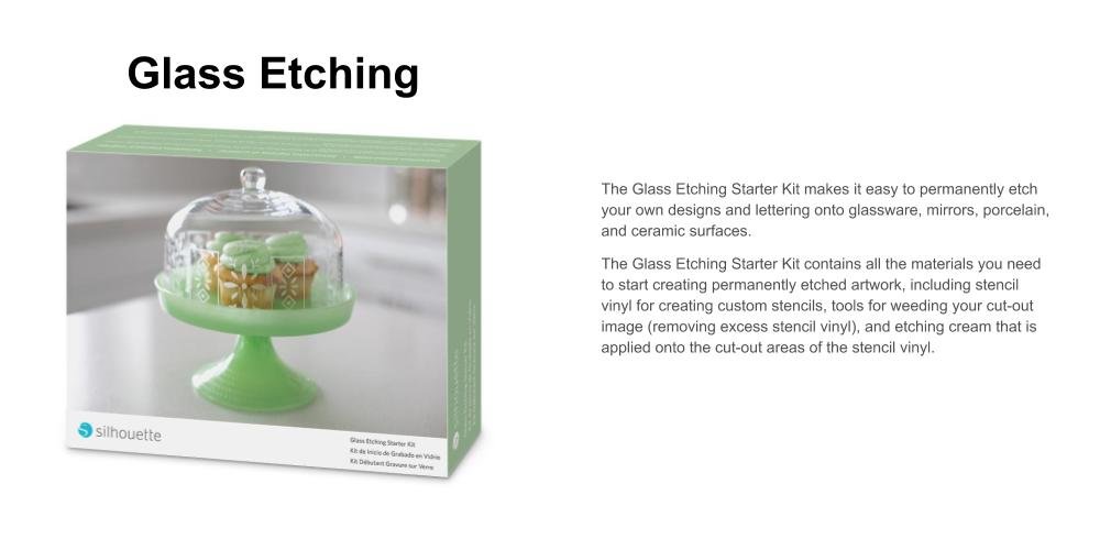 Silhouette Kit Glass Etching Starter Kit – Keepsake Quilting