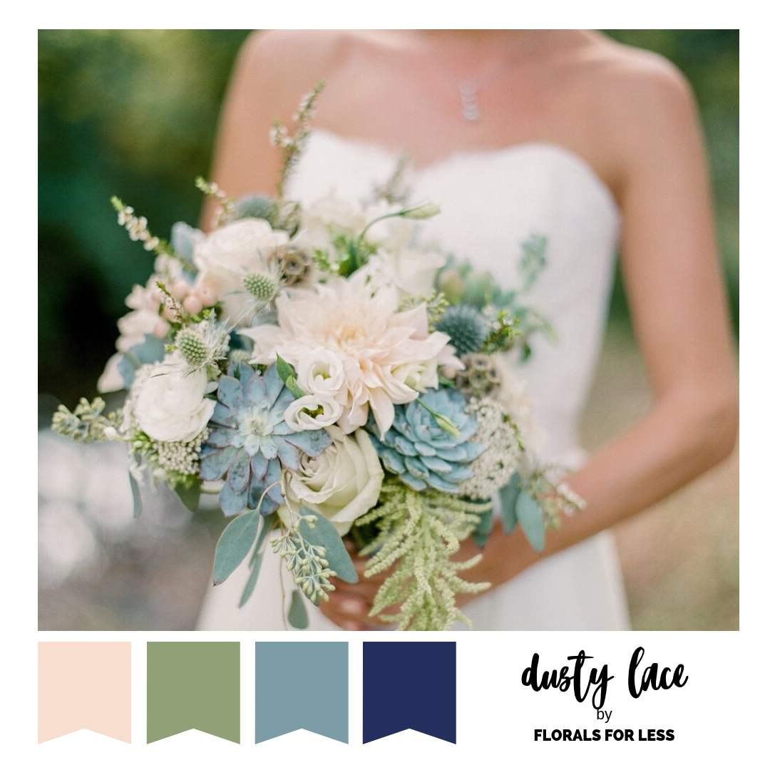 dusty blue wedding colour palette photograph by Elena Wolfe
