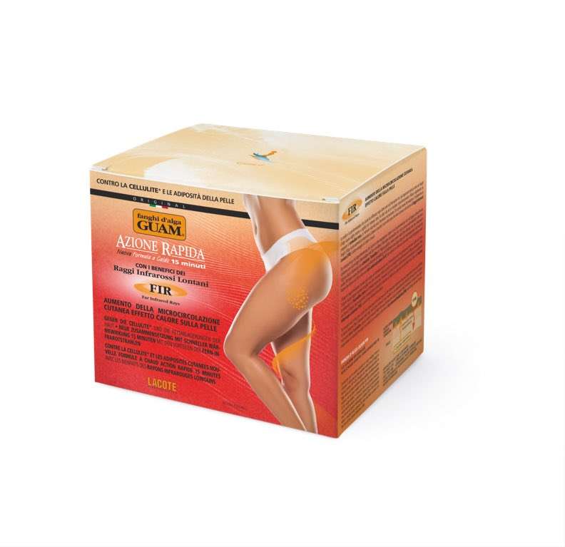 GUAM SEAWEED MUD CELLULITE BODY WRAP with inferred hit fast action