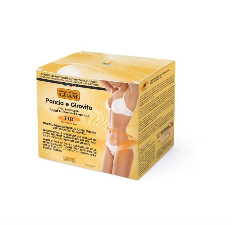 seaweed infrared body wrap for cellulite on stomach tummy by guam