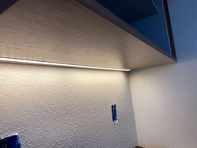 Recessed led strip in bookshelf Recessed led strip in bookshelf