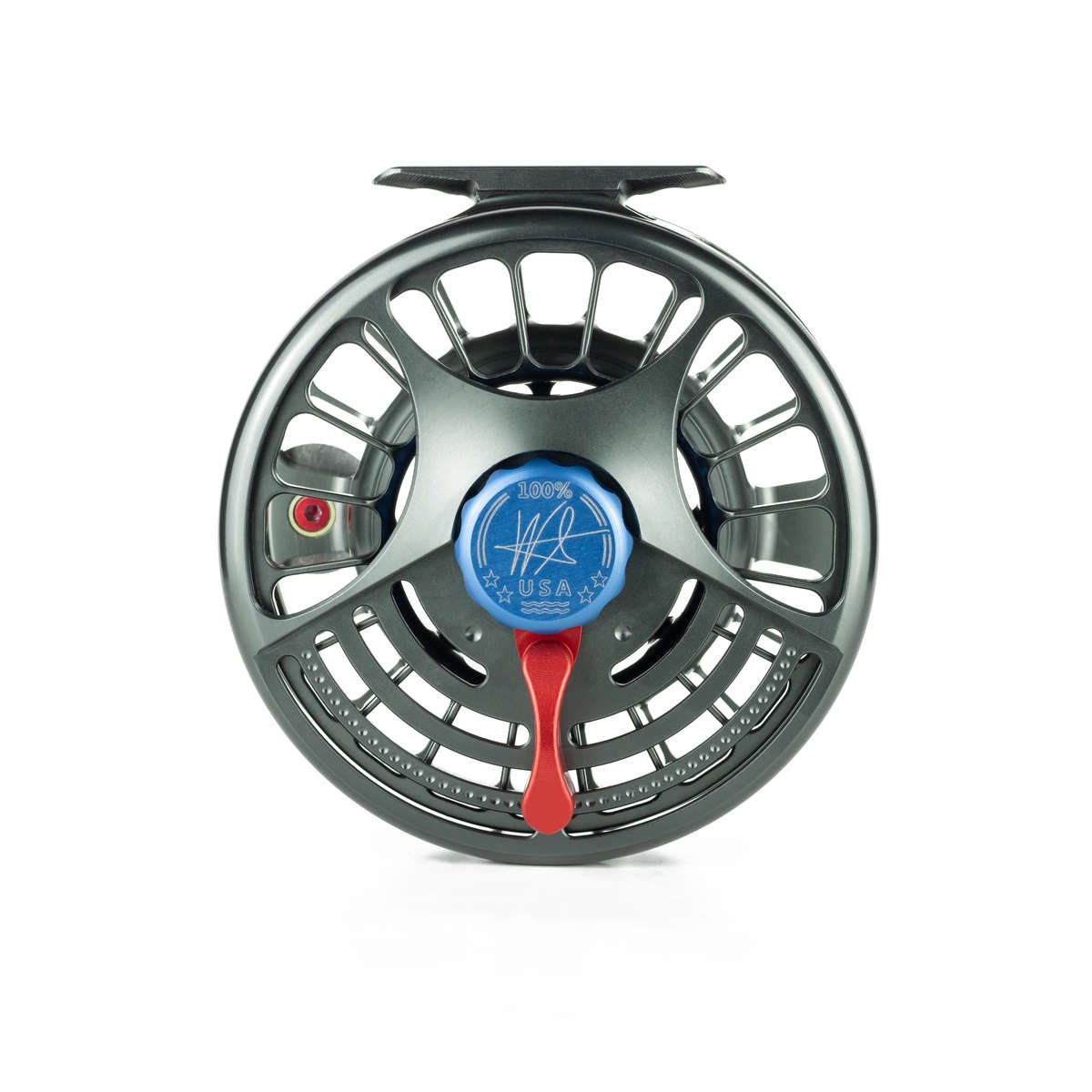 Lever drag system on the seigler BF saltwater fly reel. 
