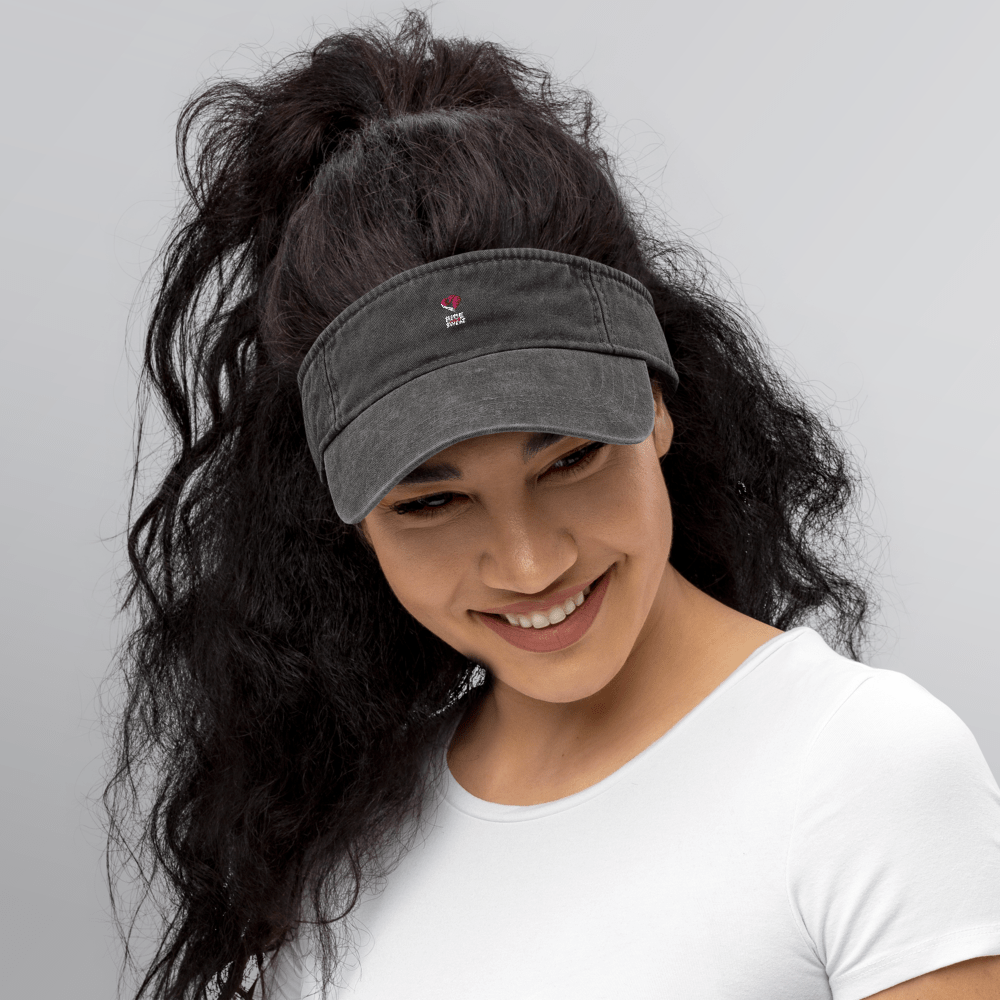 Our sportswear Denim Visor is made from 100% cotton