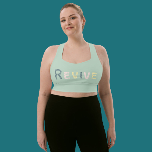 Our Revive Sports Bra is the perfect match  to our crossover pocket leggings