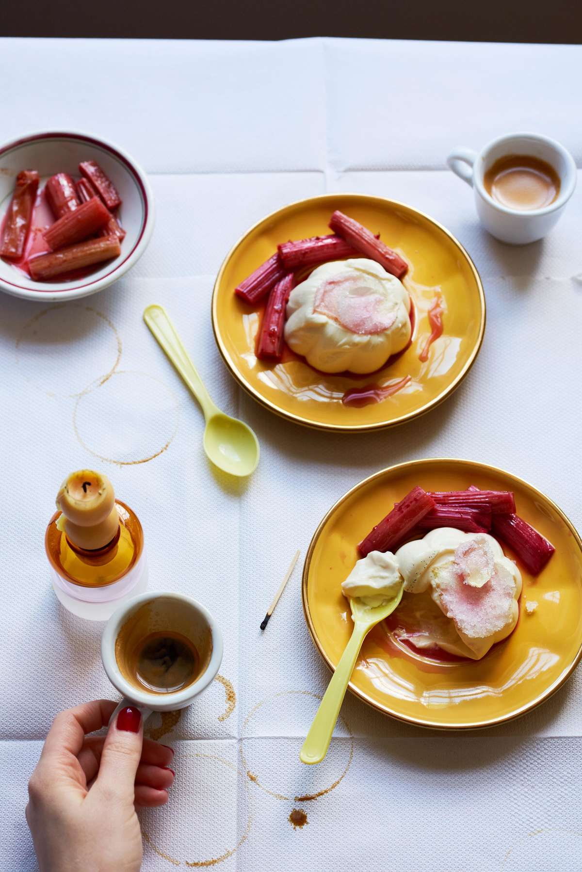 Bre Graham's Perfumed Panna Cotta & Rhubarb