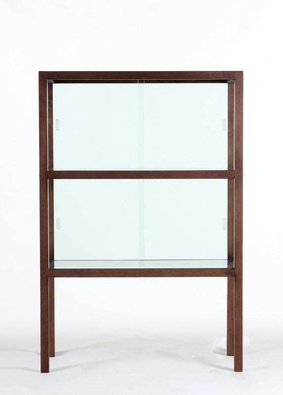 wood and glass curio wood and glass curio