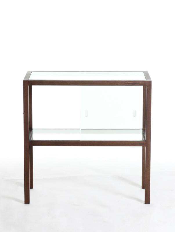 wood and glass curio wood and glass curio
