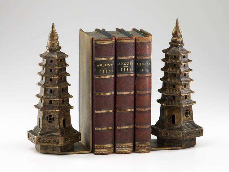 rustic pagoda bookends rustic pagoda bookends