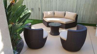 Outdoor Patio Round Wicker Set