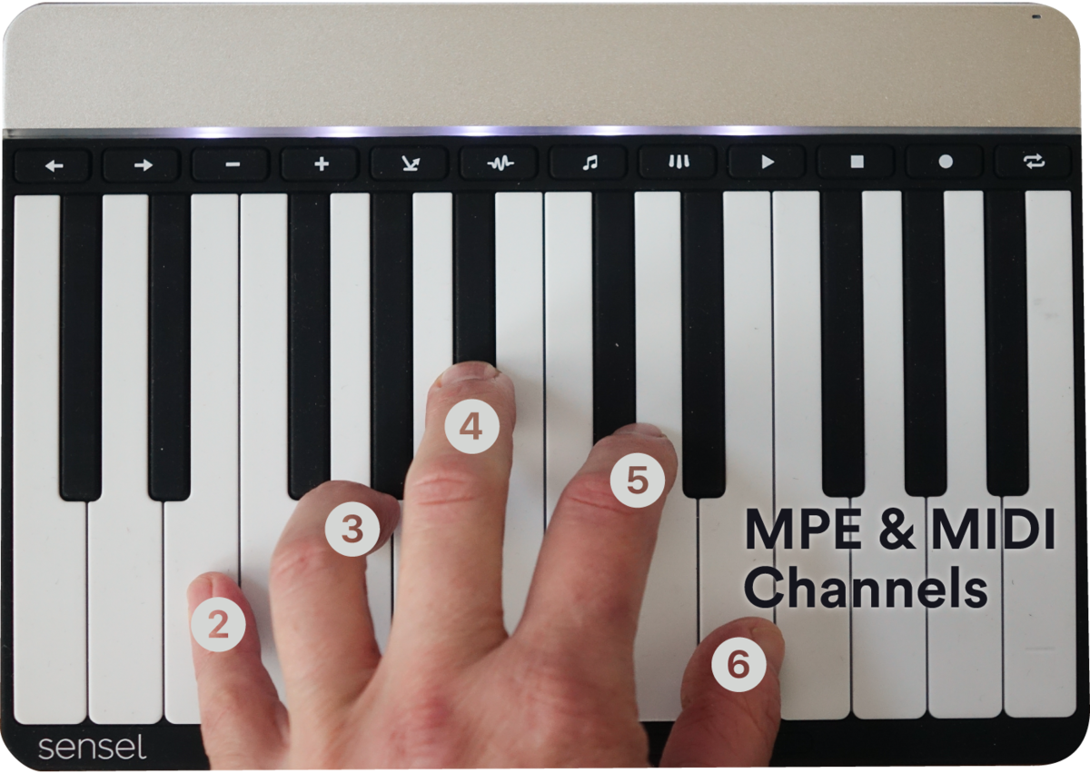 MPE on the Sensel Morph Piano Overlay