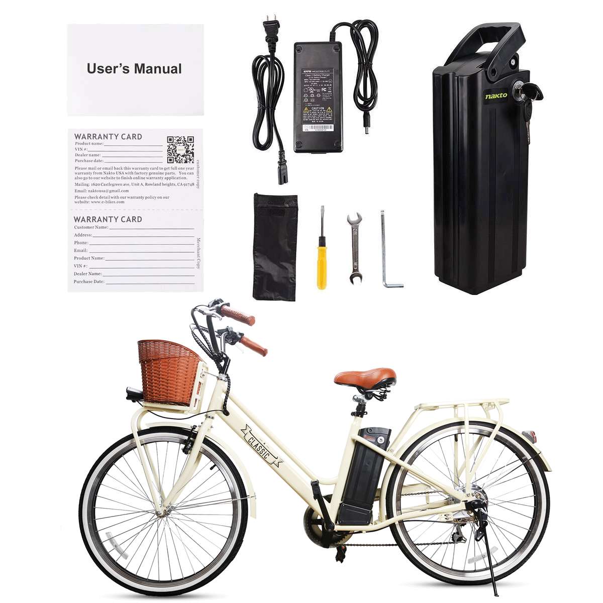 Nakto classic 26 city electric online bicycle