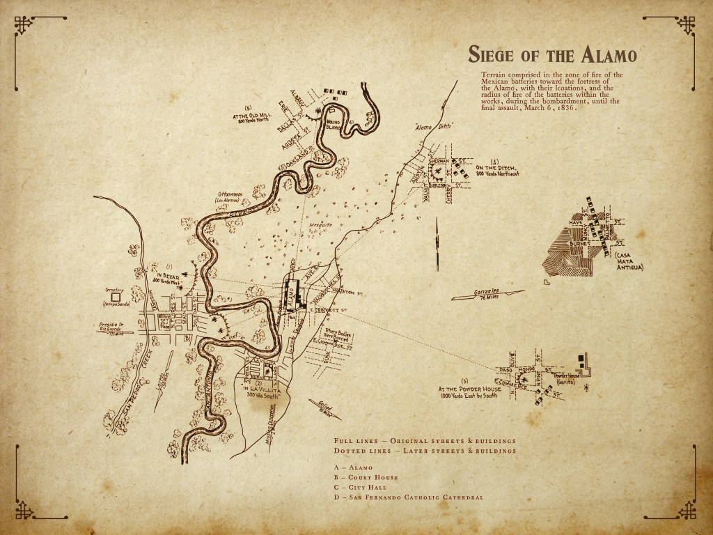 Siege of the Alamo Map – Copano Bay Press