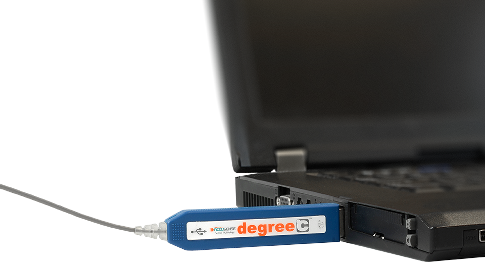 Airflow sensor using USB to output data.