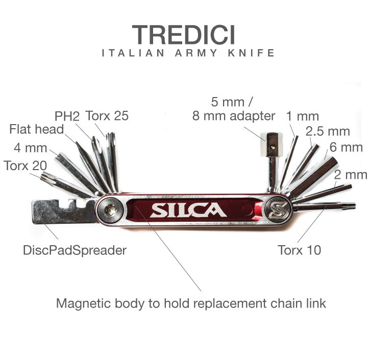 Silca Italian Army Knife - Accessories