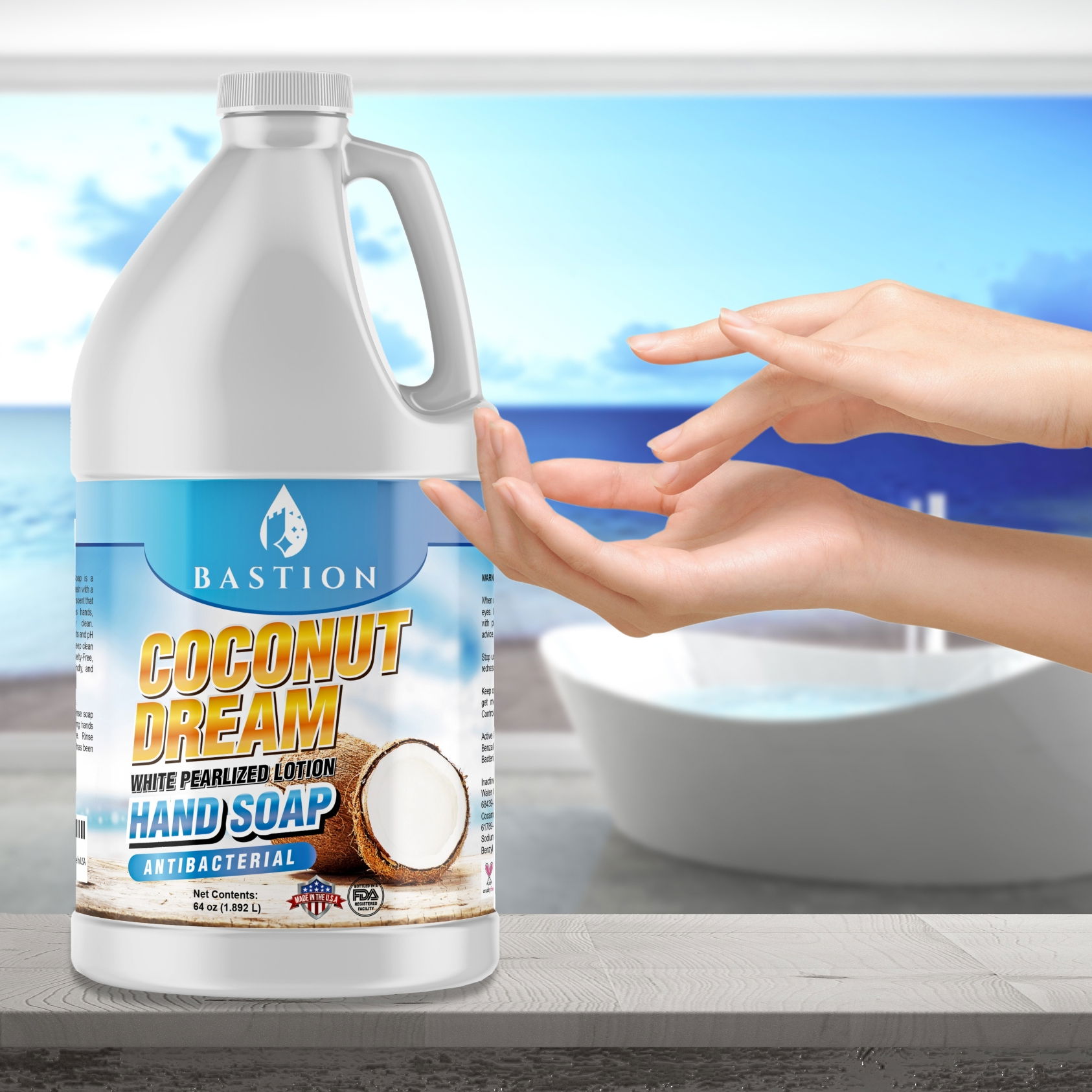 Coconut Dream Antibacterial Hand Soap Moisturizing Pearlized Liquid
