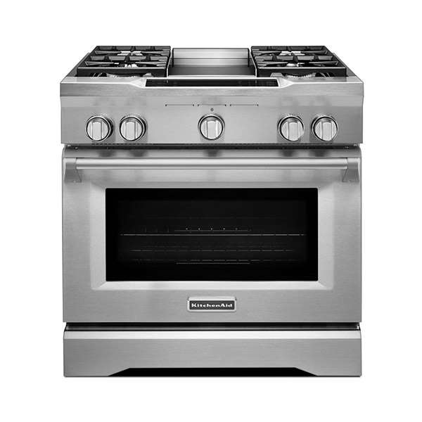 KitchenAid KCGS956ESS 36'' 5-Burner Gas Cooktop with Griddle