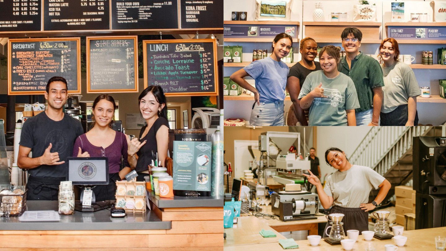 Team members at Honolulu Coffee