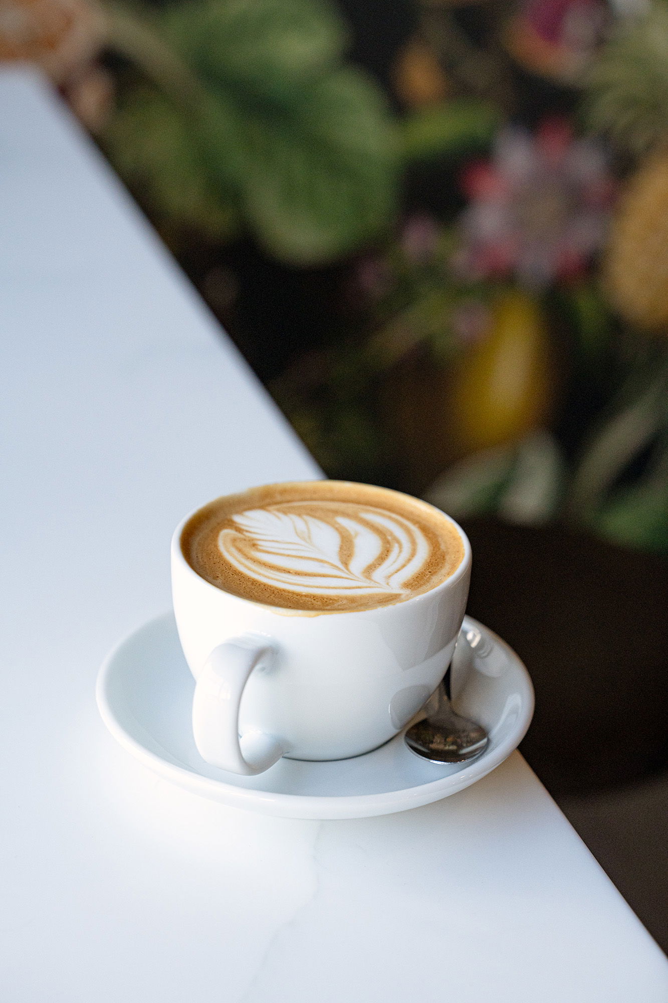 A prepared drink sitting on the counter