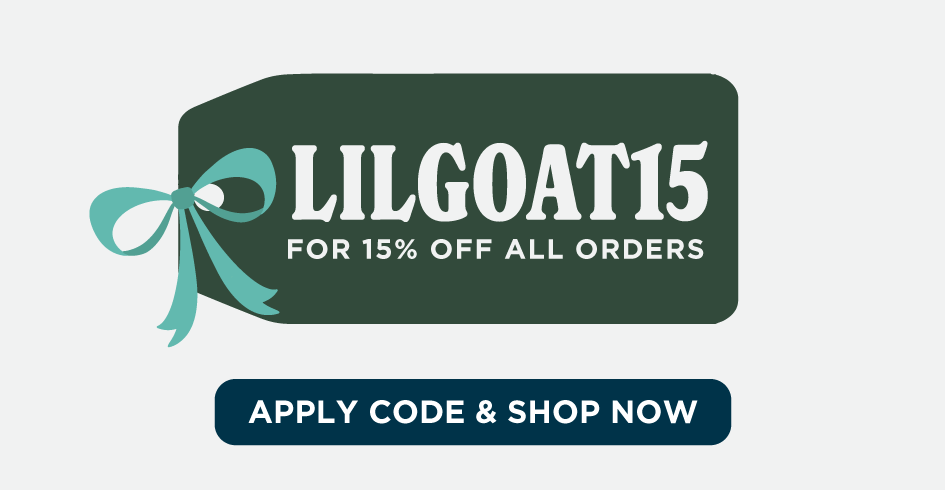 LILGOAT15 FOR 15%OFF ALL ORDERS. APPLY CODE & SHOP NOW