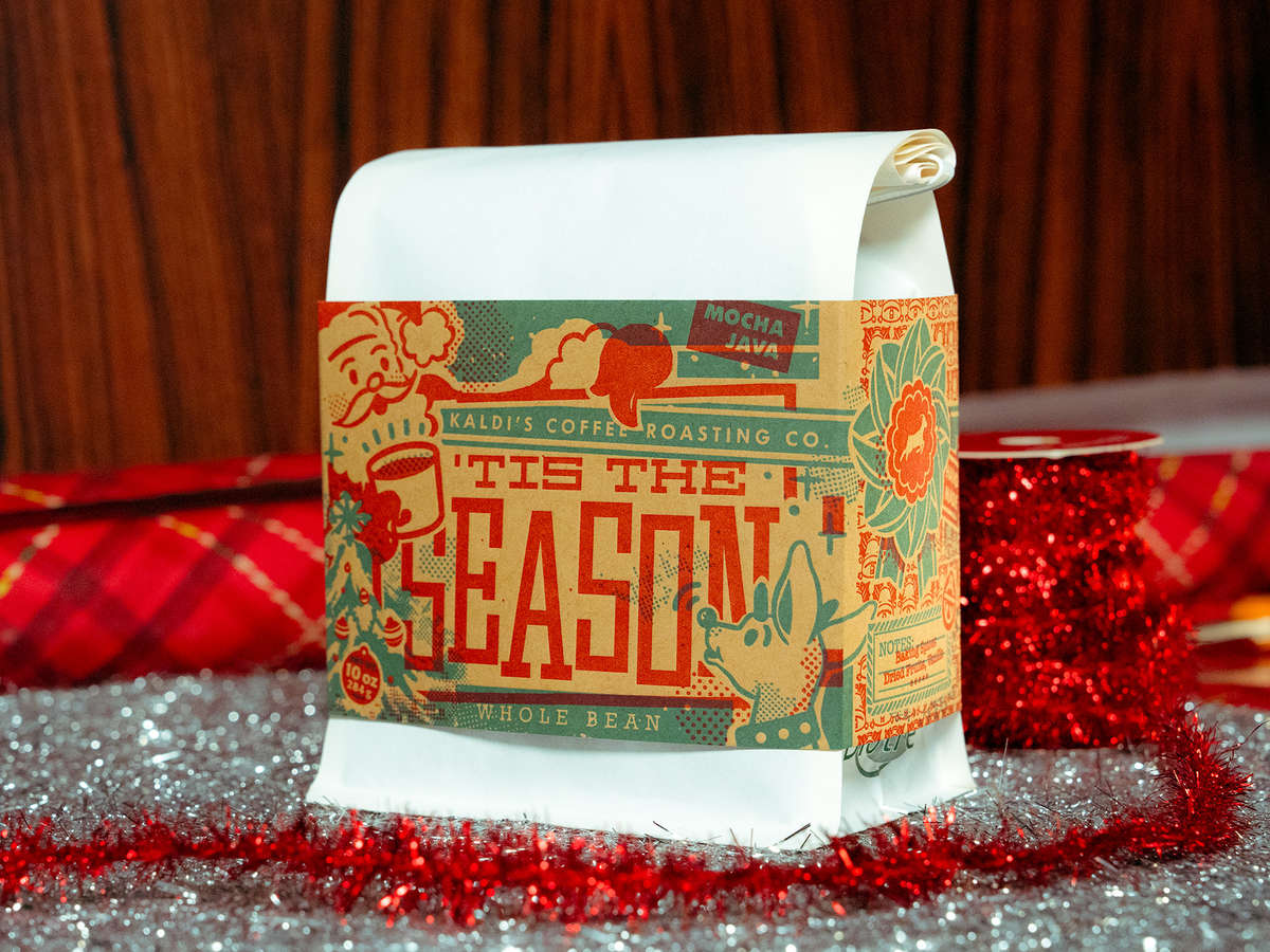 10oz bag of Kaldi's Coffee 'Tis the Season Holiday Blend