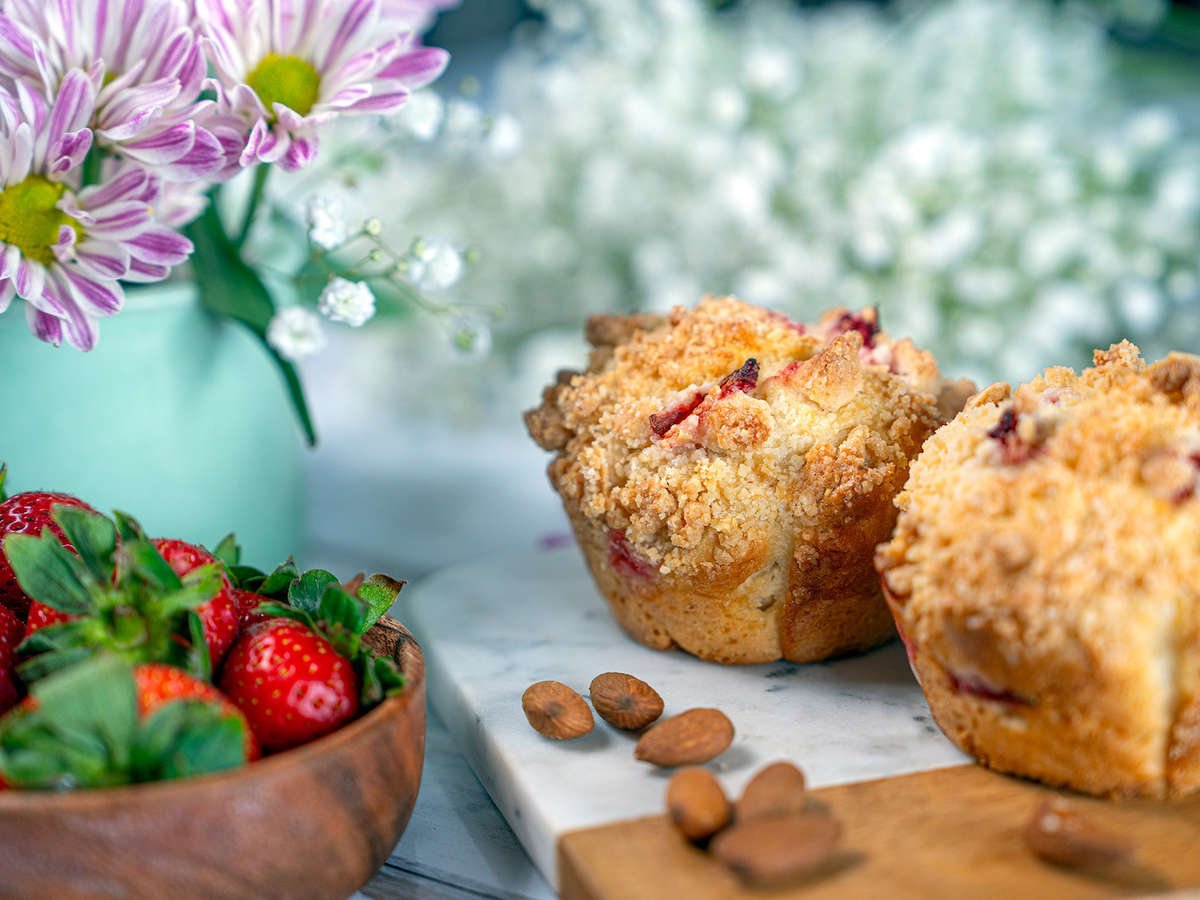 Strawberry Almond Muffin