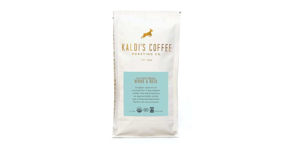A 12oz bag of our Birds and Bees coffee blend