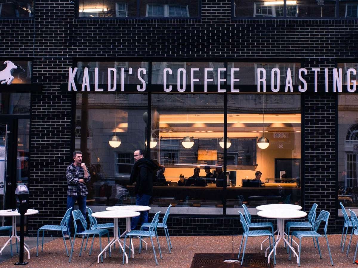 The exterior of Kaldi's Coffee Euclid cafe in St. Louis, MO