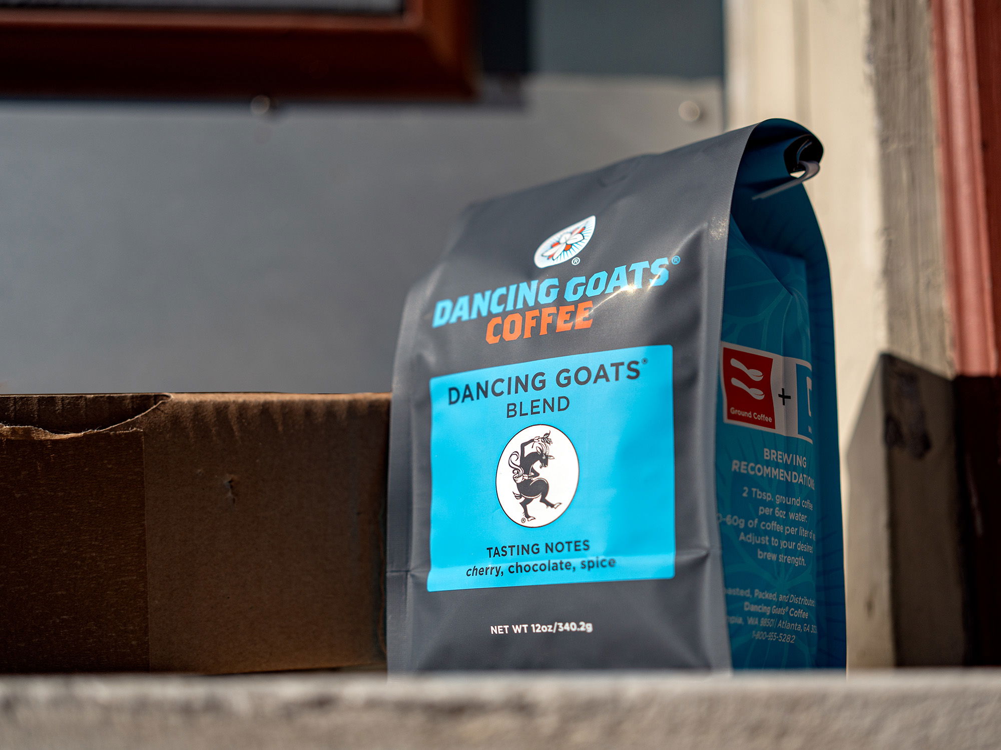 Bag of 12oz Dancing Goats blend