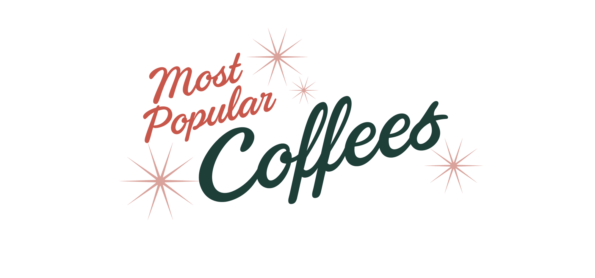 image of text: most popular coffees