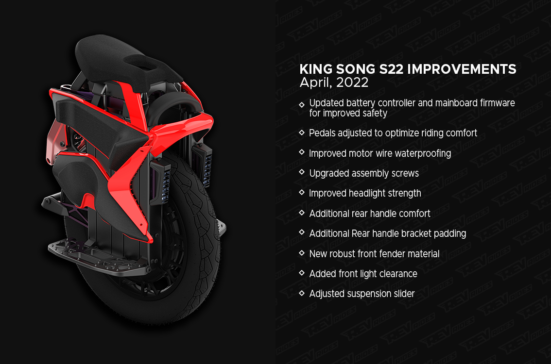 King Song S22 Improvements List for 2022