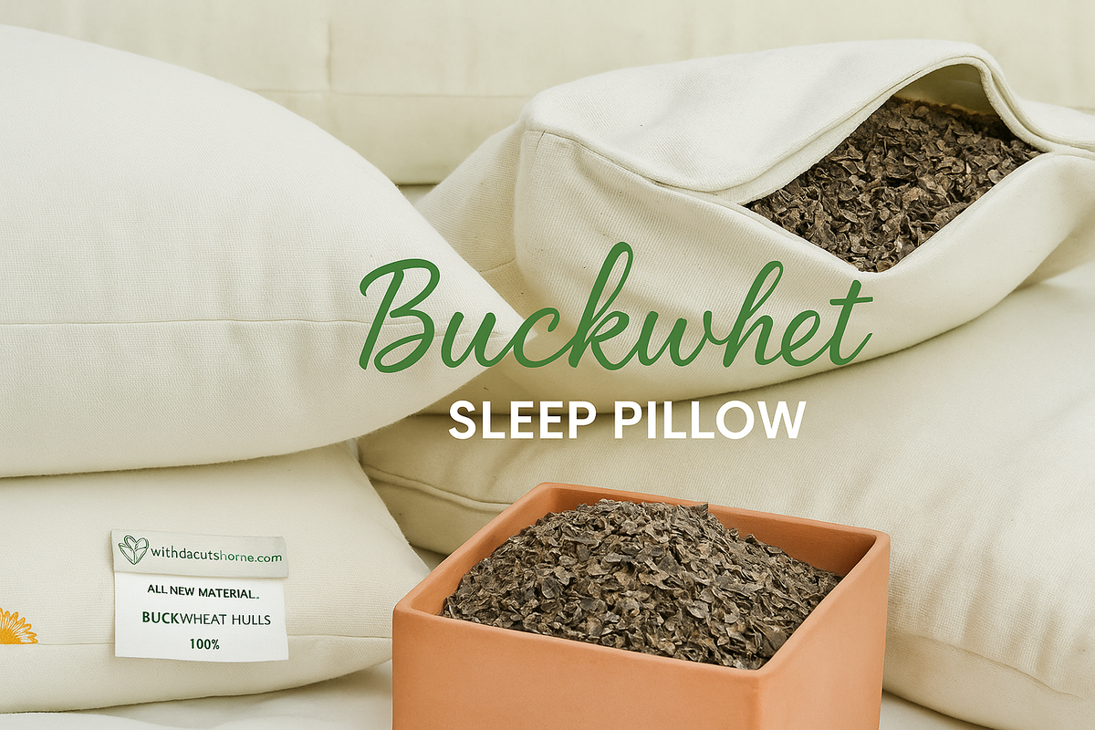100% Natural Kapok Pillow Covered in Organic Cotton