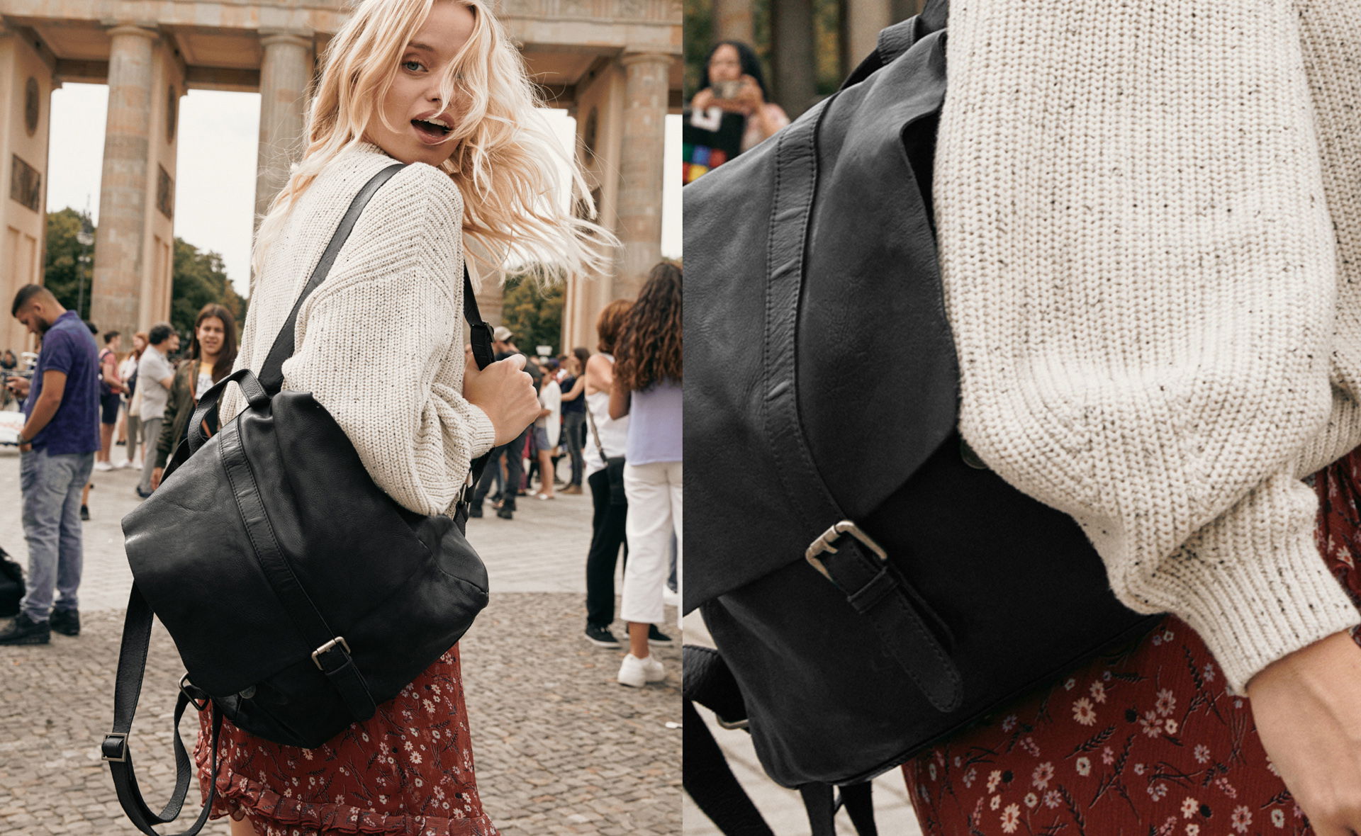 black leather hamburgs