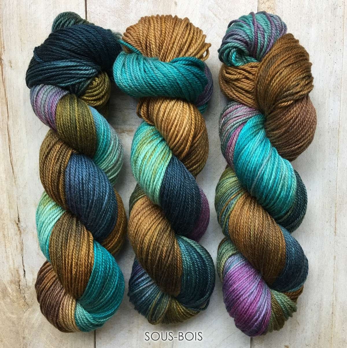 Hand-dyed yarn Louise Robert Sous-bois