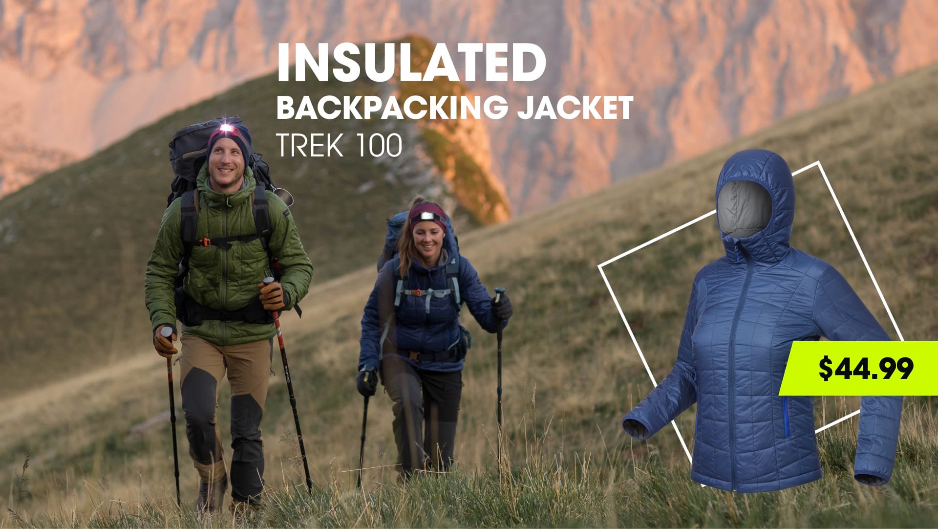 The Insulated Jacket Trek 100 | Decathlon