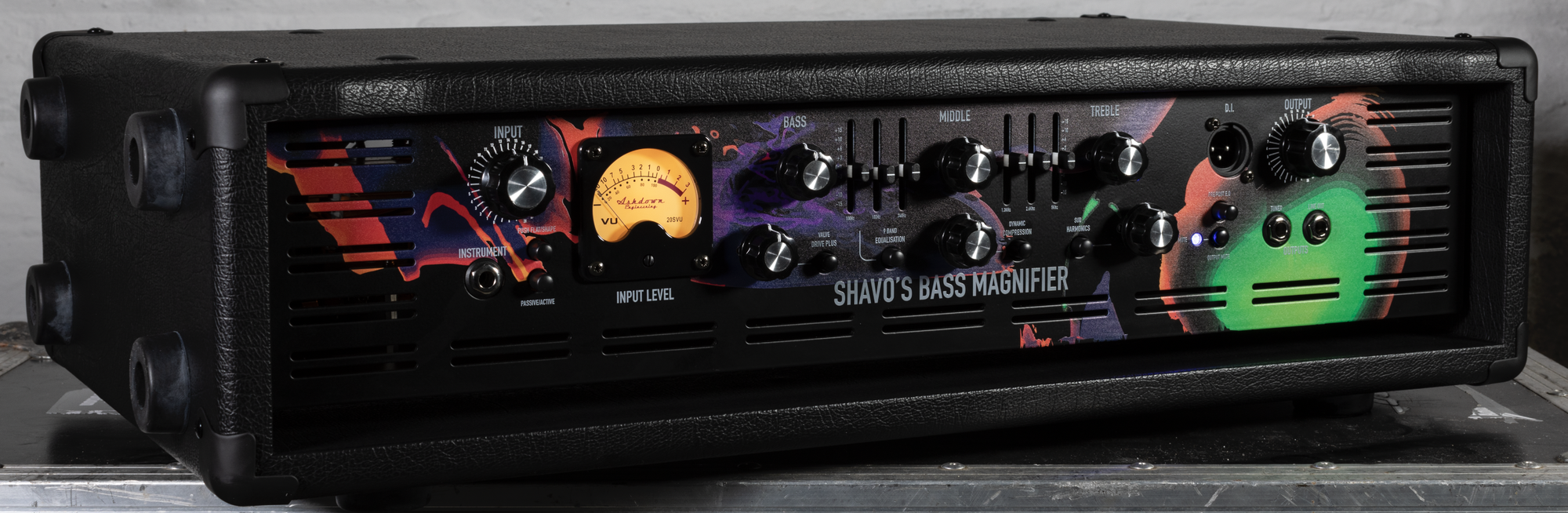 Ashdown rm800 evo ii head front panel with matt black anodised alloy finish